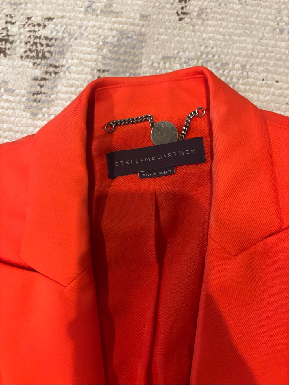 Stella McCartney Bright Orange/ Coral 🍊 suit Set Blazer Jacket + Pants